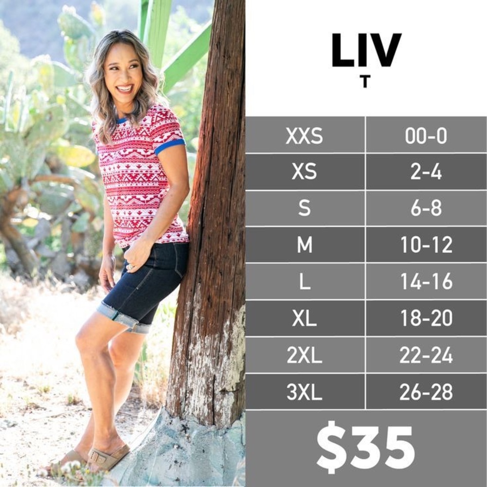 LuLaRoe Liv Tee Size S Cream Brown Tea Cup Graphic Short Sleeve Top - Picture 6 of 6